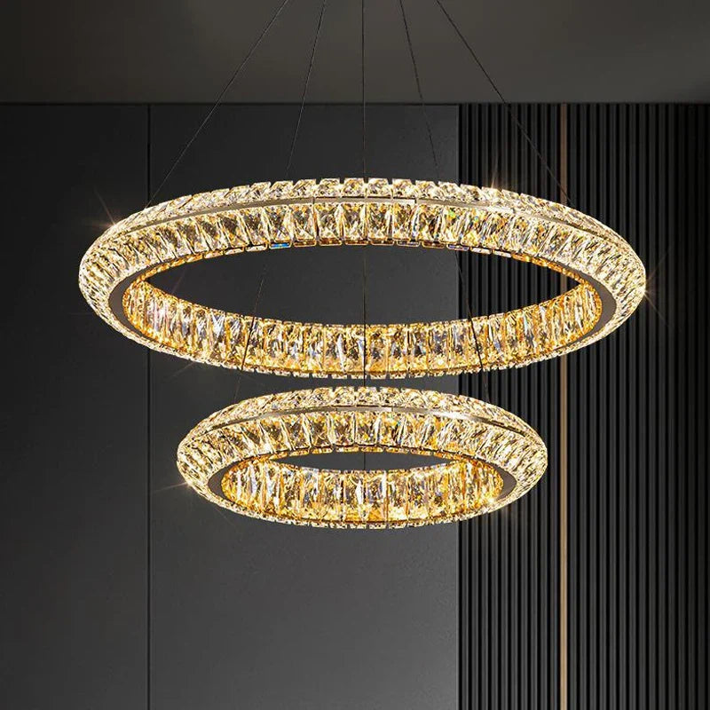 luxe kristal led hanglamp villa woonkamer eetkamer verlichting decor kroonluchter binnen hotel bar armaturen