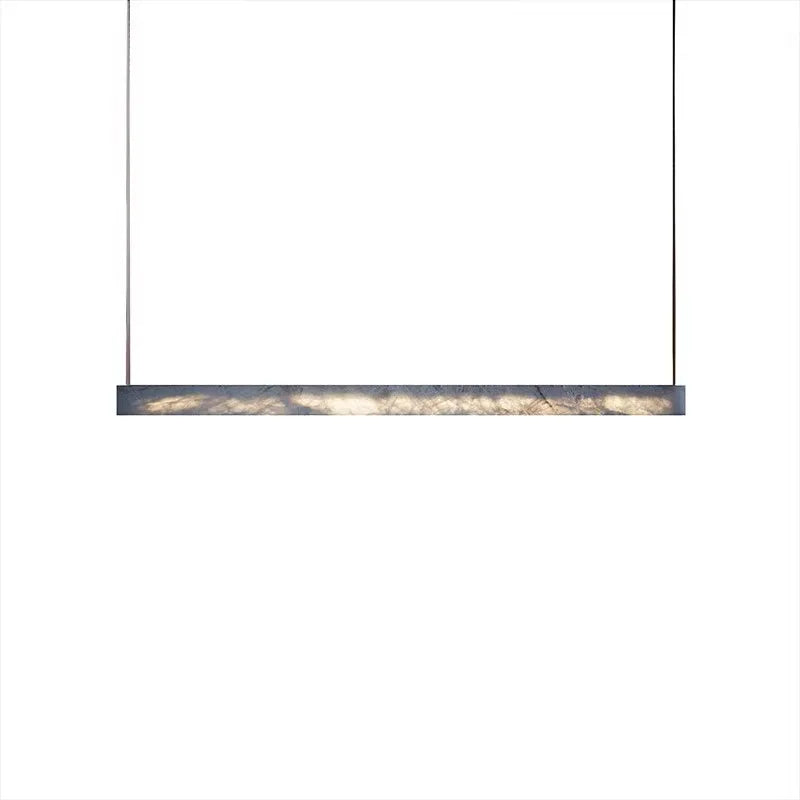 Luxe lange kunstdecoratie hanglamp moderne minimalistische eetkamer hoogwaardige imitatie marmer LED kroonluchter voor tentoonstelling
