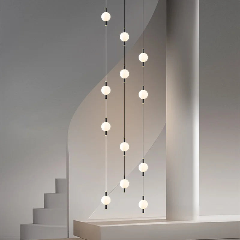 moderne design kroonluchter noordelijke villa dubbele trap hanglamp