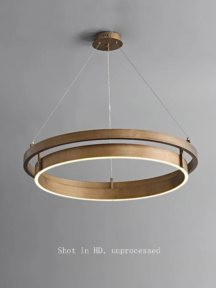 creatieve bronzen kroonluchter met led-hanglamp