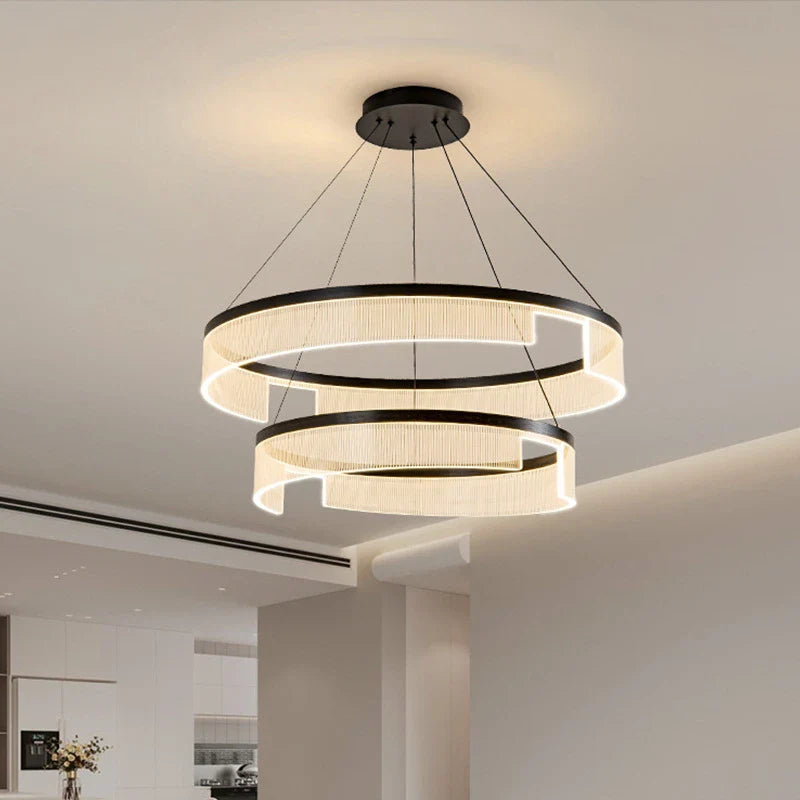 Moderne ronde LED kroonluchter met licht