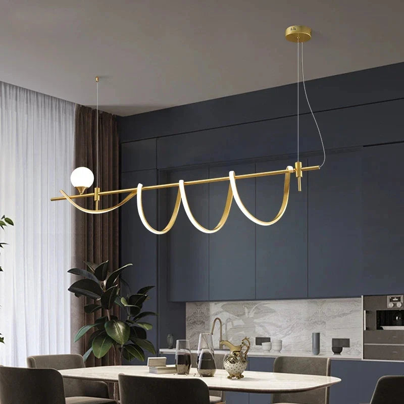 Moderne design kroonluchter van wit glas