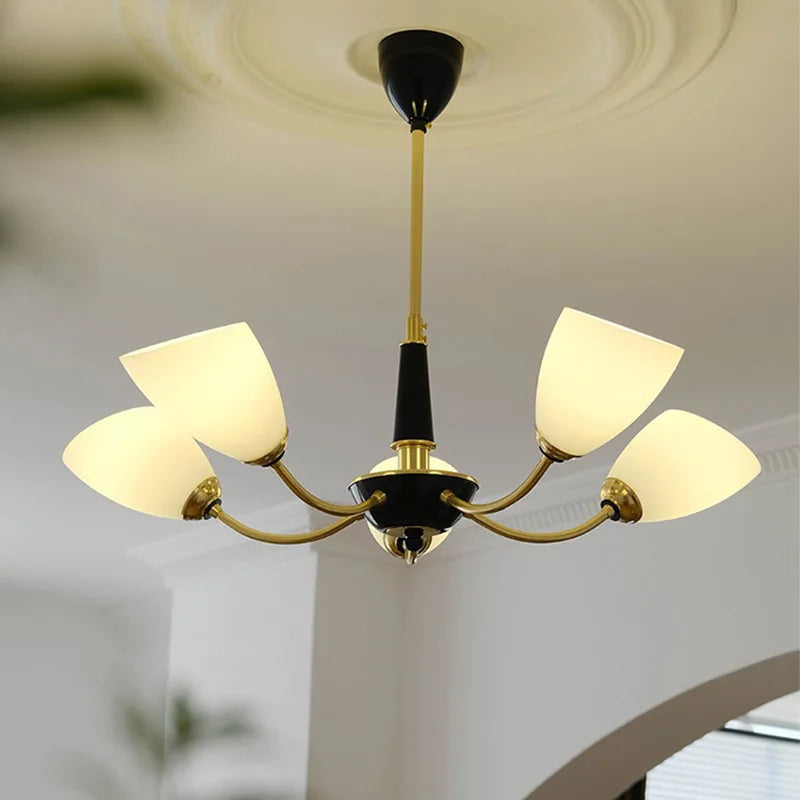 moderne nordische vintage design glazen kroonluchter met LED