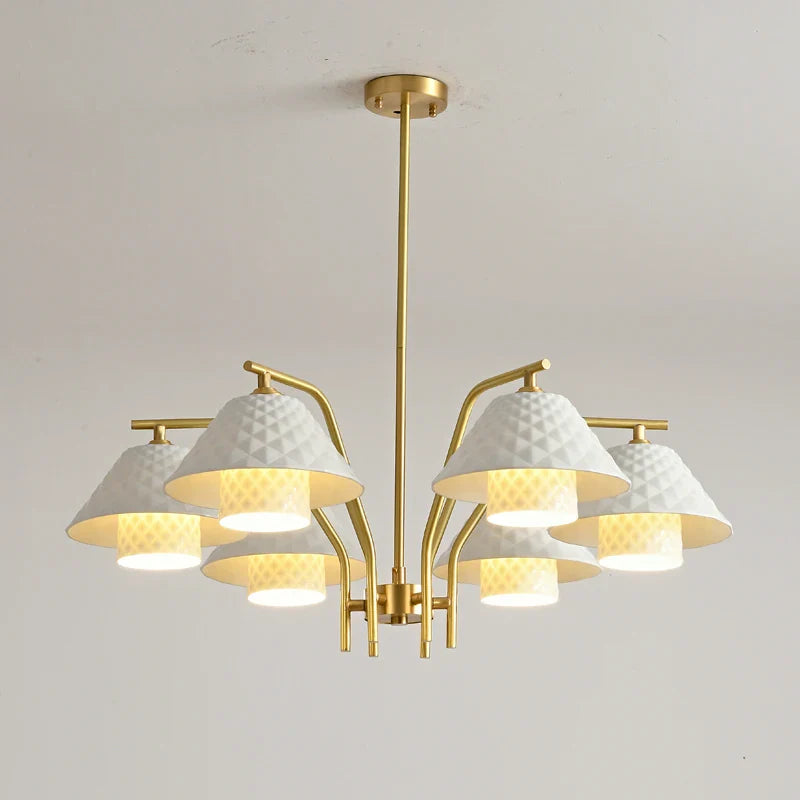 gouden keramische kroonluchter in eigentijdse stijl voor binnenhuisdecoratie