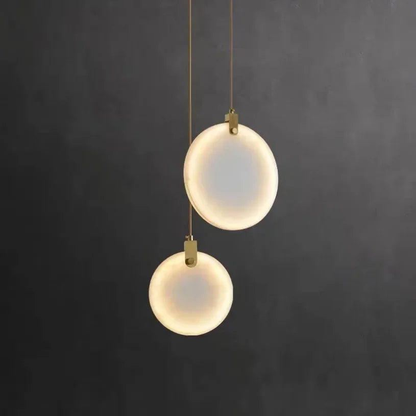 moderne hangende marmeren kroonluchter voor ronde decoratie