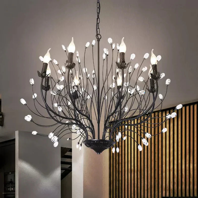 led-kristallen plafondlamp design voor een elegant en modern interieur