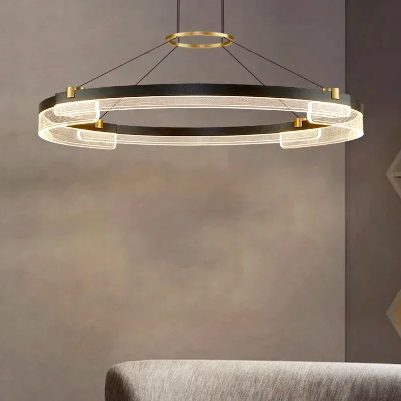 minimalistische noordse kroonluchter van acryl voor moderne decoratie