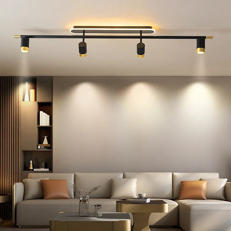 Elegante moderne zwarte LED-kroonluchter