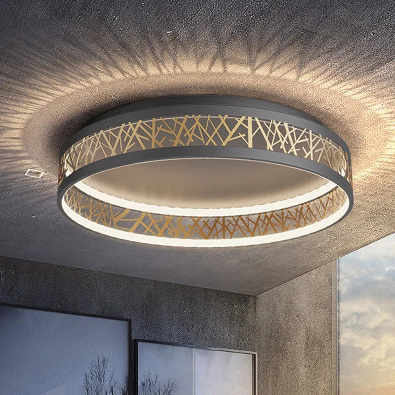 Moderne verlichte ring plafondlamp