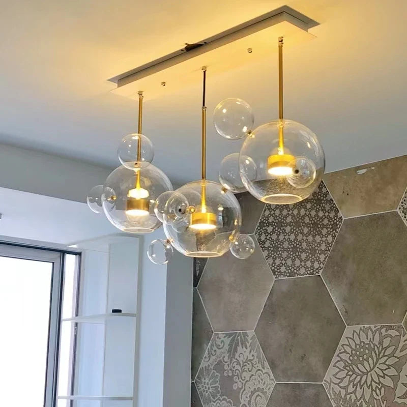 Moderne design glazen LED bol kroonluchter
