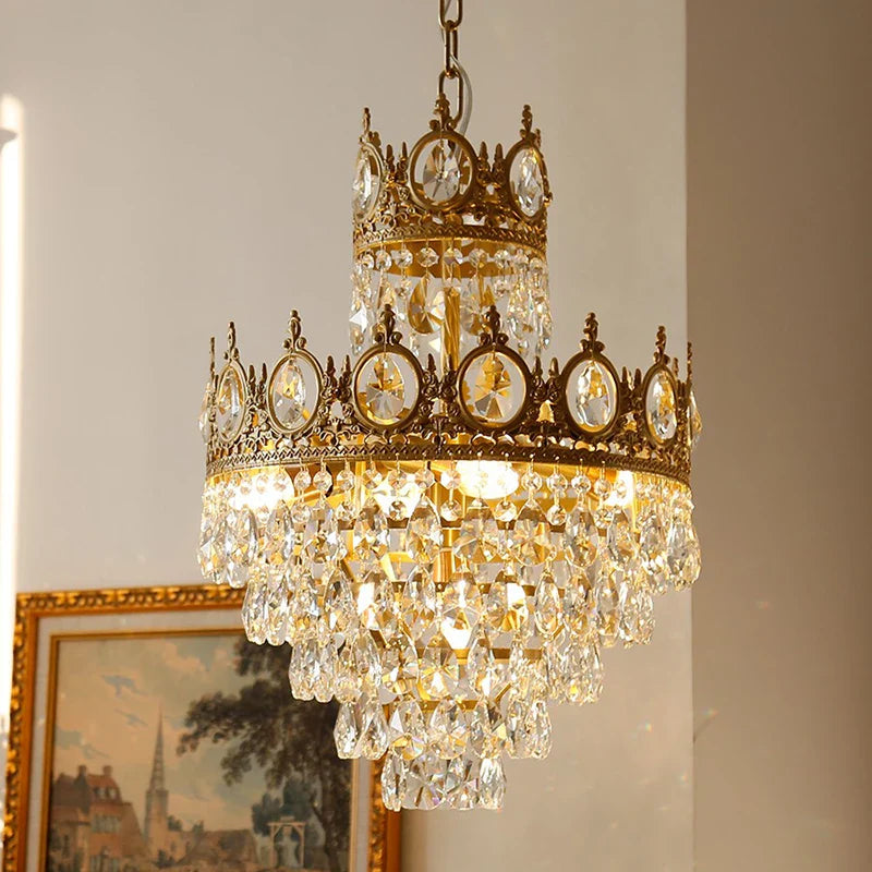 retro kristallen kroonluchter voor decoratieve binnenverlichting
