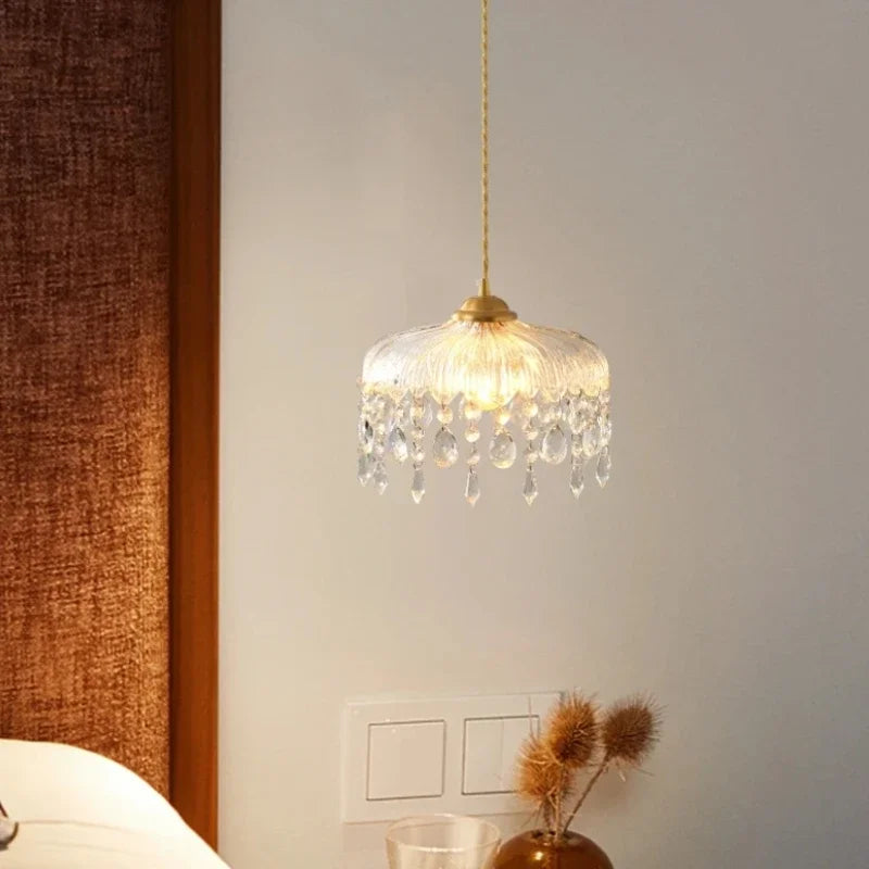 vintage kristallen led-kroonluchter met elegant bloemmotief