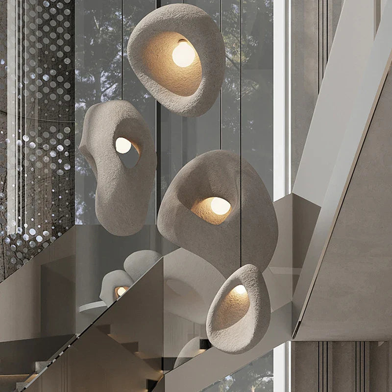 moderne wabi-sabi led-lampenkroonluchter onregelmatig voor loftdecoratie