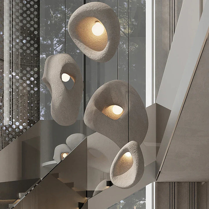 moderne wabi-sabi led-lampenkroonluchter onregelmatig voor loftdecoratie