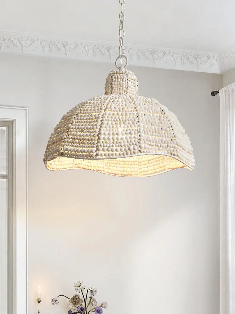 Rustieke vintage LED kroonluchter van hout