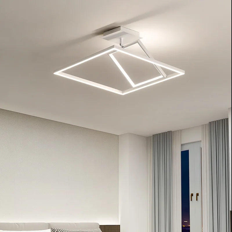 Elegant eigentijdse vierkante kroonluchter met licht