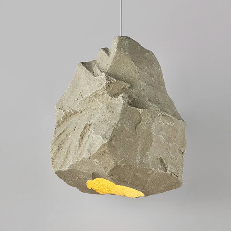 handgemaakte nordische lamp in steenimitatie wabi-sabi stijl
