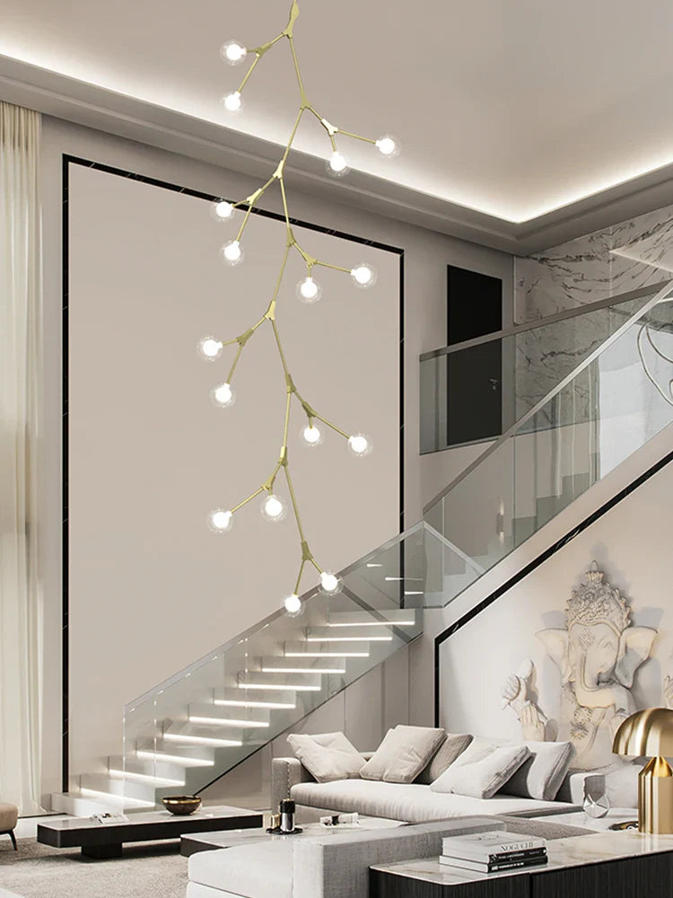 moderne glazen kroonluchter voor elegant Scandinavisch interieur