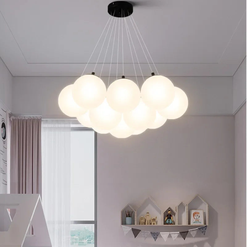 moderne glazen kroonluchter met led voor interieurdecoratie