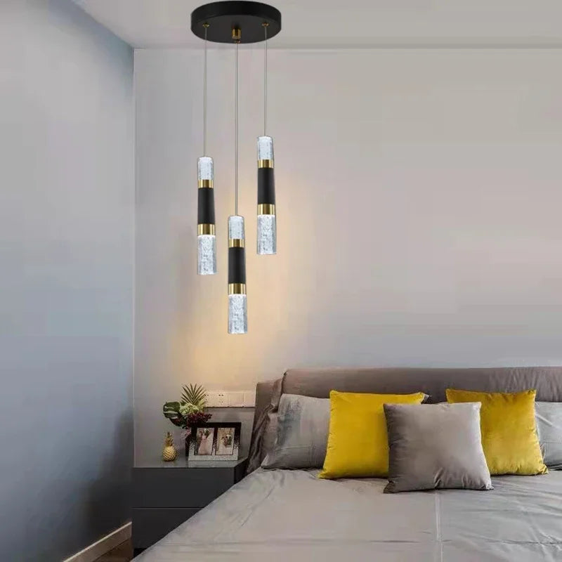 moderne LED-hanglamp met acryl bubbellampen, hangend