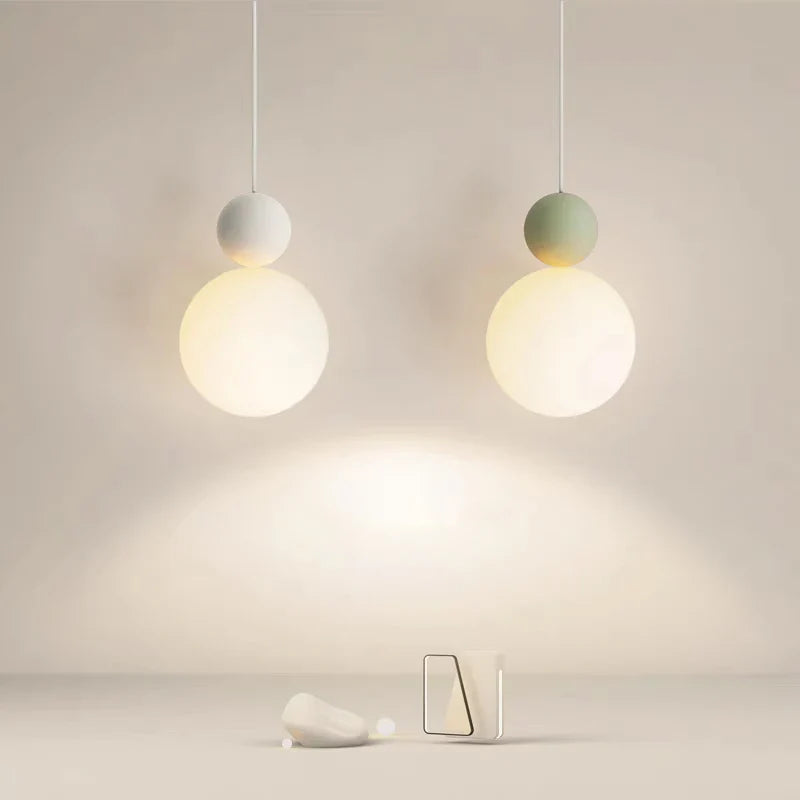 noordelijke led hanglamp witte melkbol armatuur