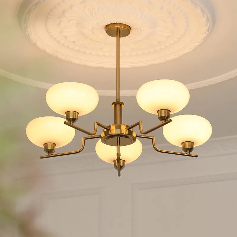 vintage led-kroonluchter in Bauhaus-stijl, hanglamp, noordse design
