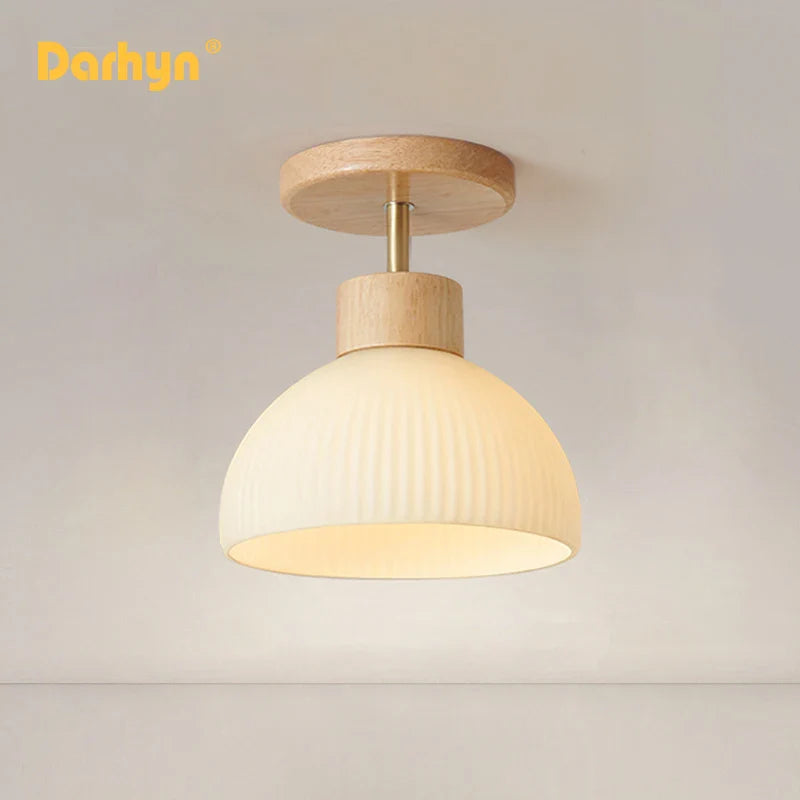 Elegante hanglamp van hout