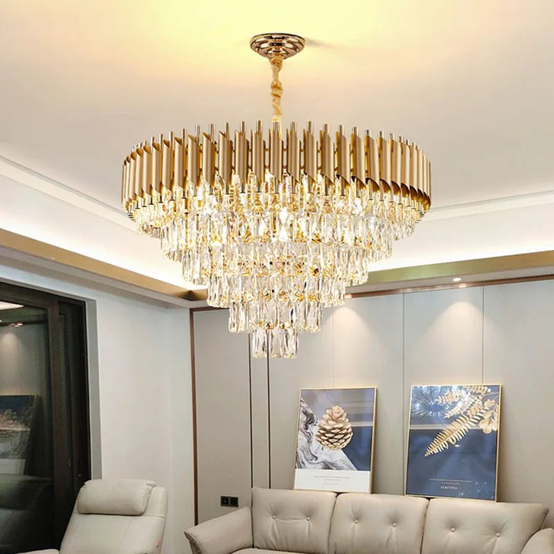 luxe kristallen kroonluchter met led-verlichting voor binnen