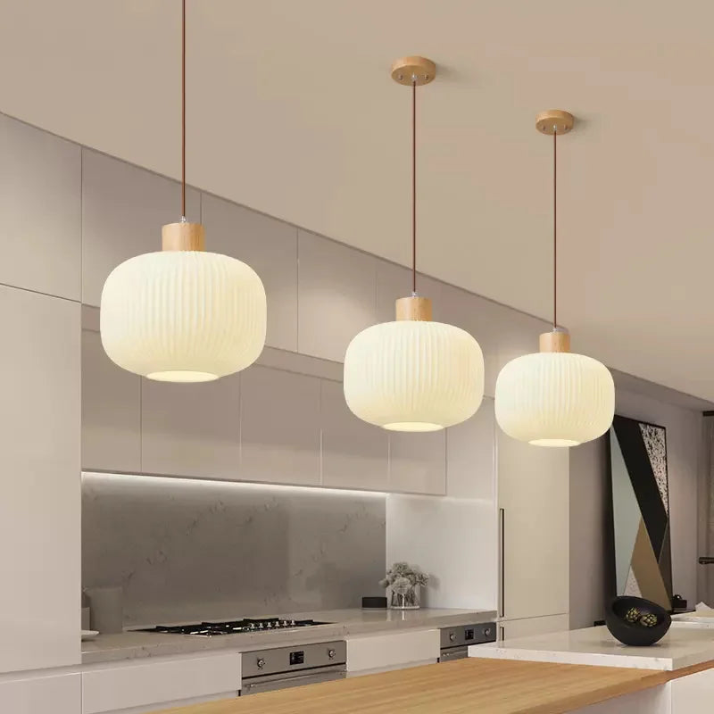 moderne loft led-kroonluchter met glazen kap