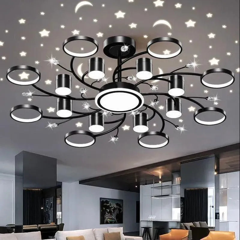 noordelijke led sterrenhemel variabele decoratieve modieuze kroonluchter