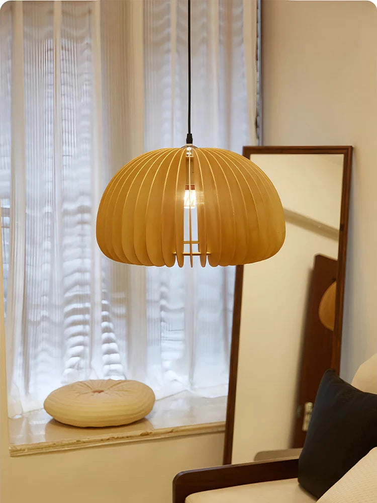 retro Japanse stijl houten kroonluchter voor creatieve decoratie