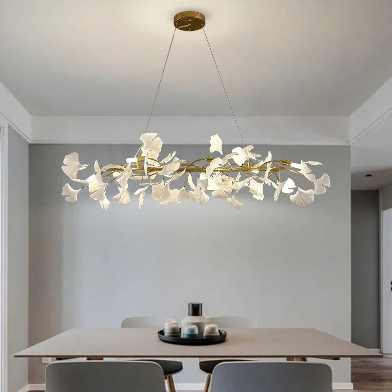 Elegante Noordse Vilt Ginkgo Lamp