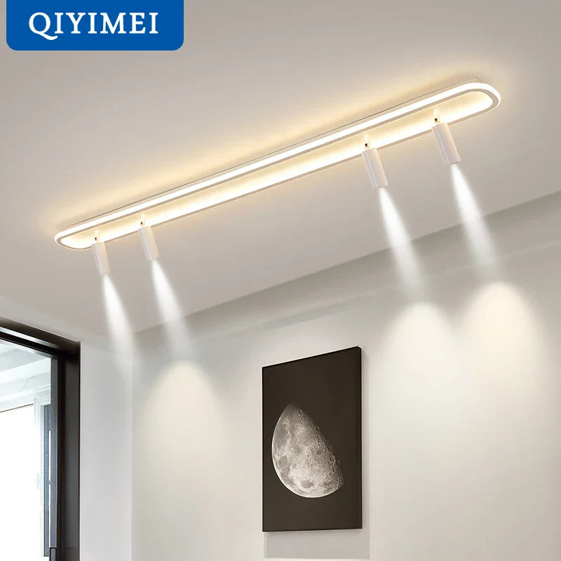 moderne led-kroonluchter voor binnenverlichting met dimfunctie lang