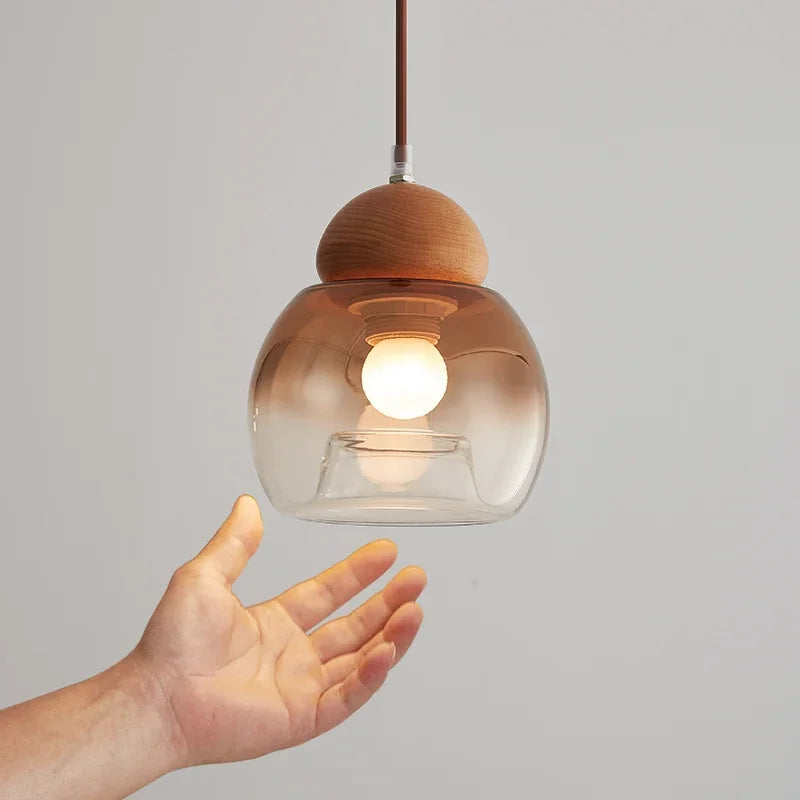 retro glazen hangkroonluchter voor moderne decoratie