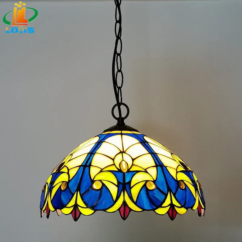 Noordelijke retro glazen kroonluchter voor caféverlichting