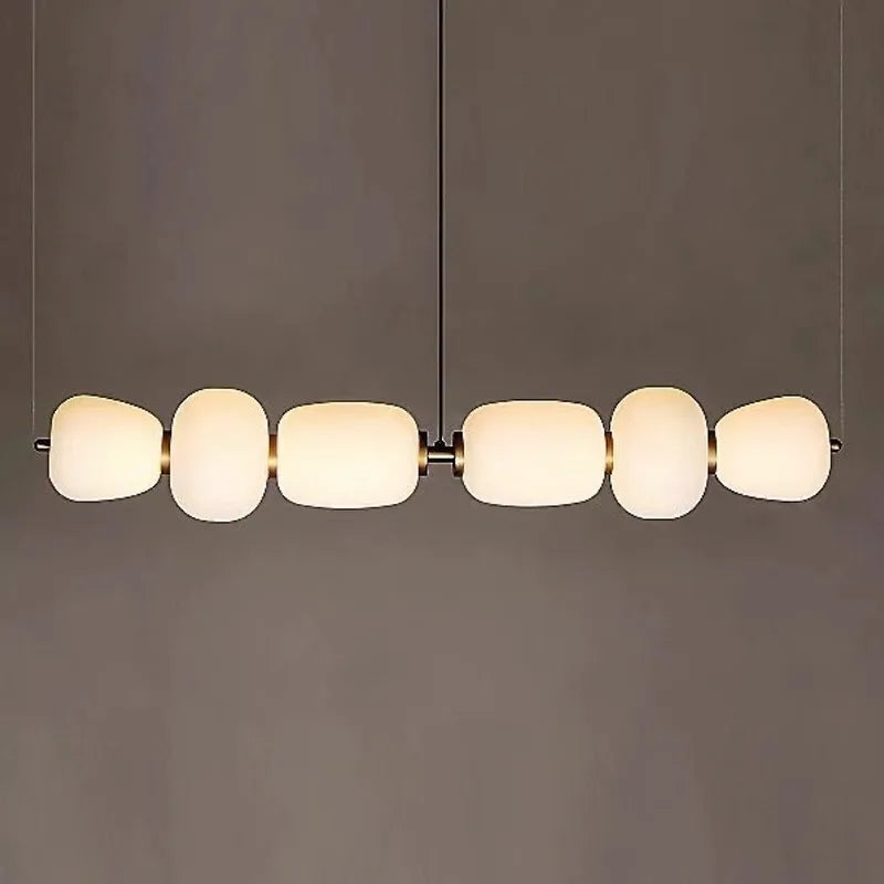 moderne minimalistische glazen kroonluchter voor creatieve ruimtes en bars