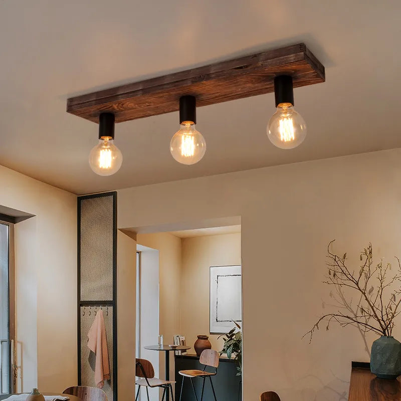 Elegant verlicht vintage houten design