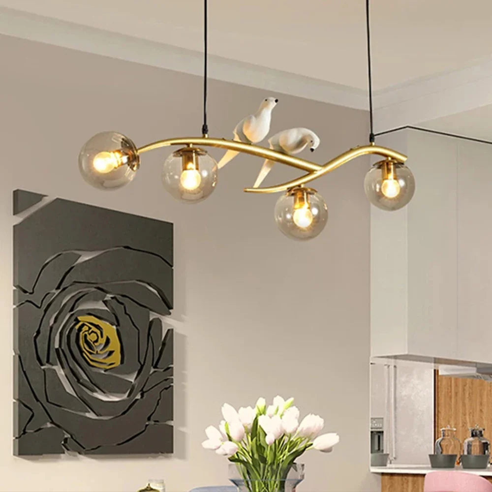 Elegante lichte Scandinavische vogel hanglamp