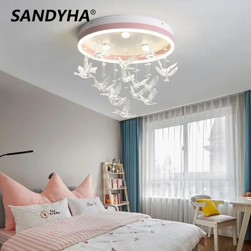 Sandyha lichte sprookjesachtige slaapkamer kroonluchter
