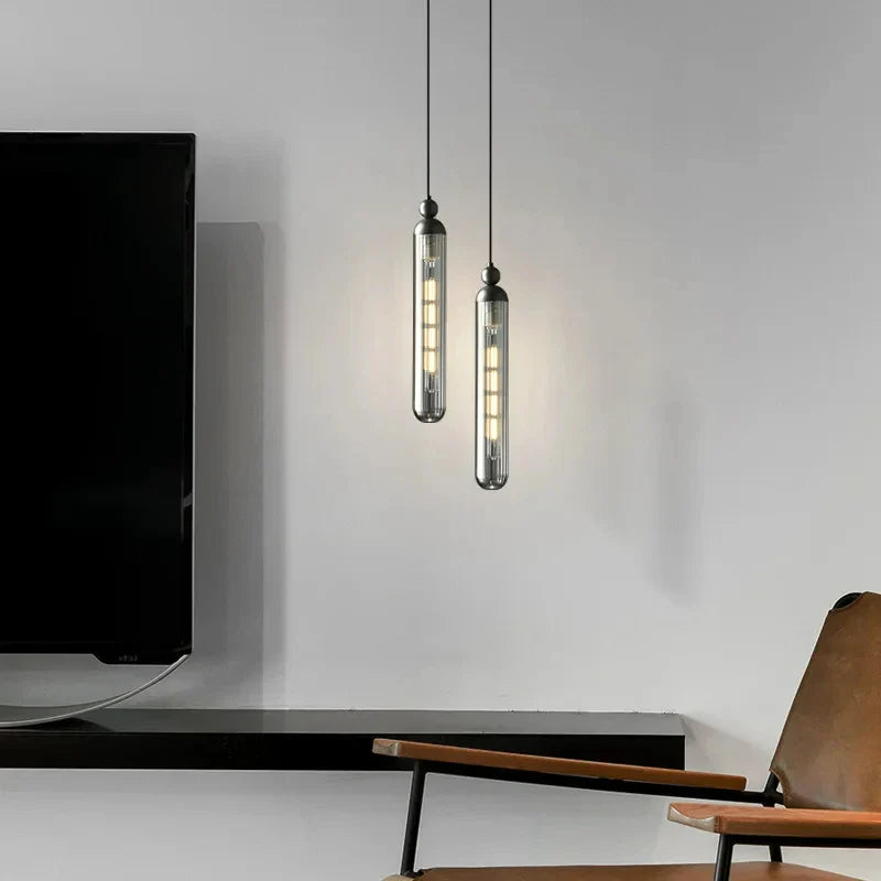 transparante noordse glazen kroonluchter met verstelbare kabel