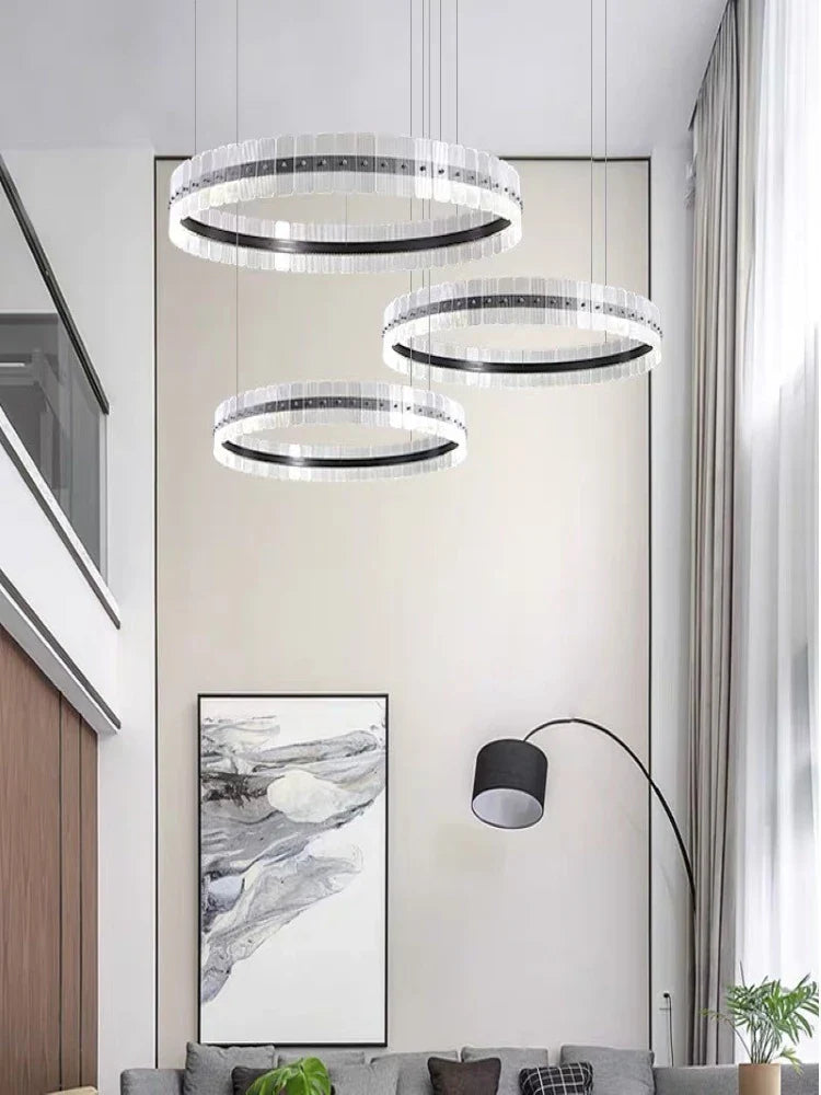 postmoderne minimalistische kroonluchter met creatieve cirkelvormige ring