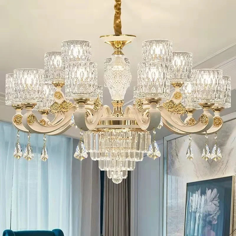 moderne design glazen kristallen kroonluchter voor een elegant interieur