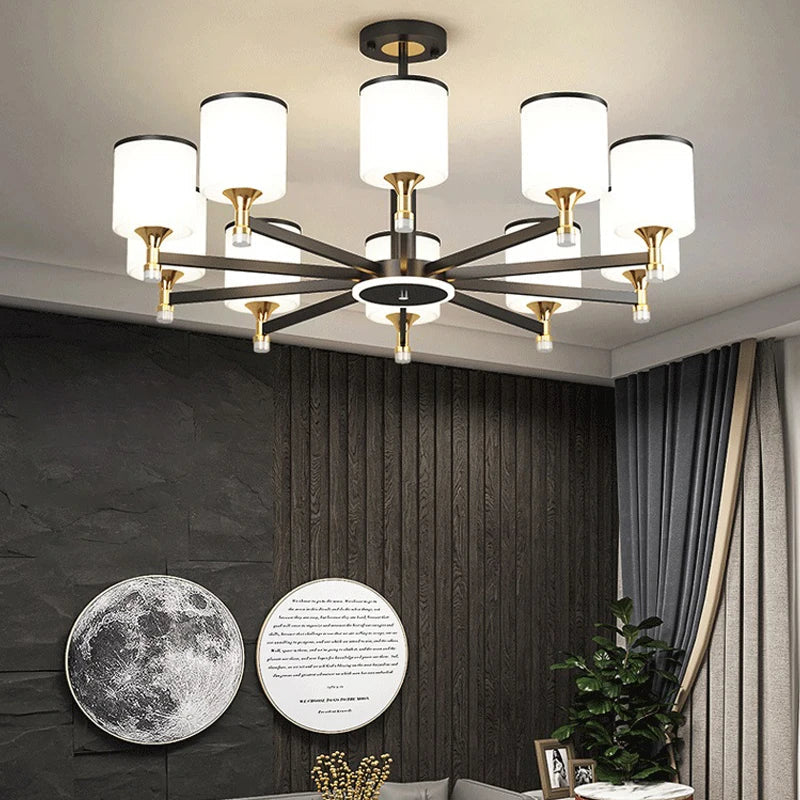 Noordelijke kroonluchter met 15 koppen modern design luxe voor helder interieur