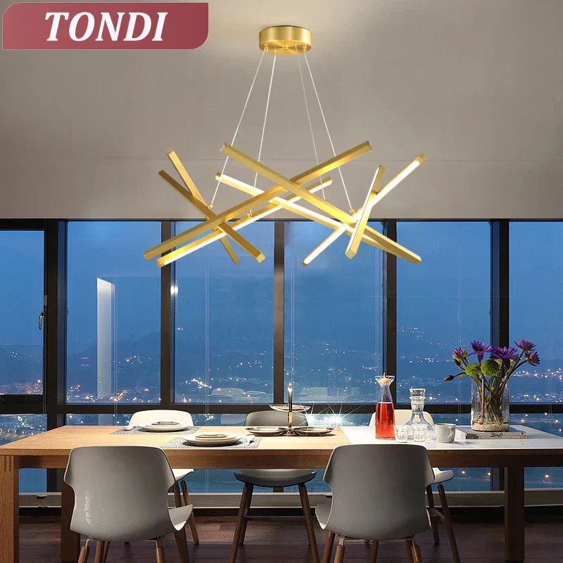 Scandinavische LED-kroonluchter voor modern interieur