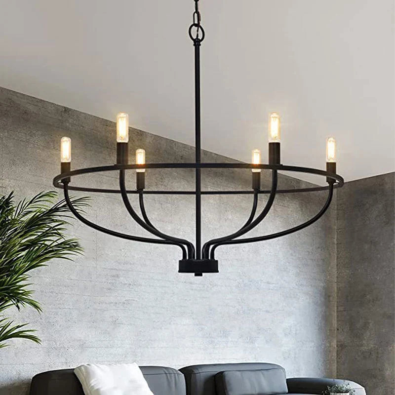 Elegant retro industrieel metalen kroonluchter