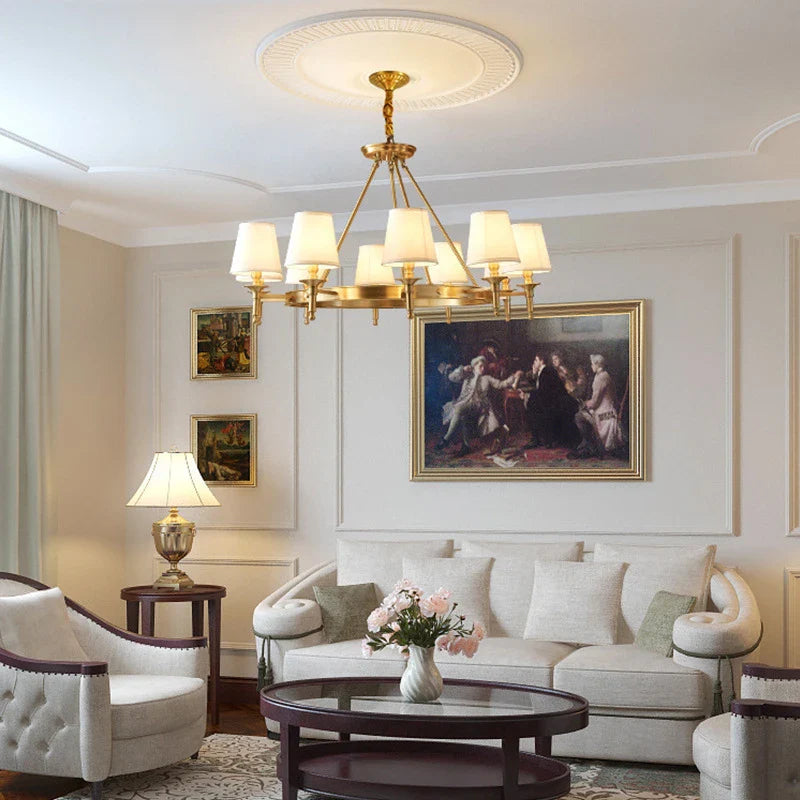 Elegant klassiek Amerikaanse kroonluchter met licht