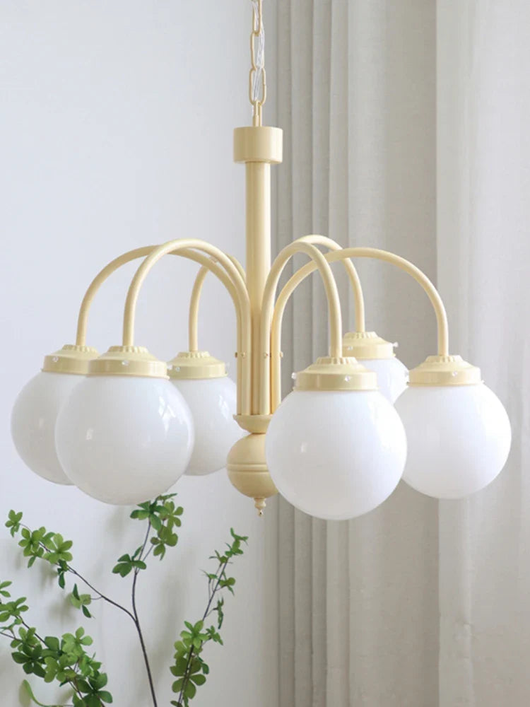 retro glazen kroonluchter voor Scandinavische interieurdecoratie