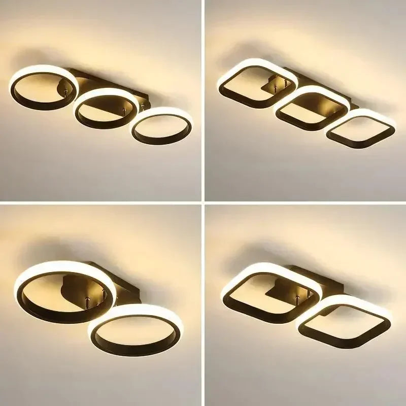 Elegant minimalistisch design kroonluchter met licht