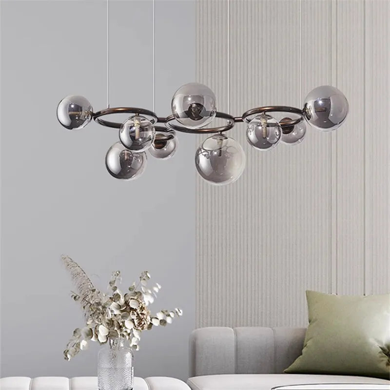 Unieke noordelijke designkroonluchter met bubbels
