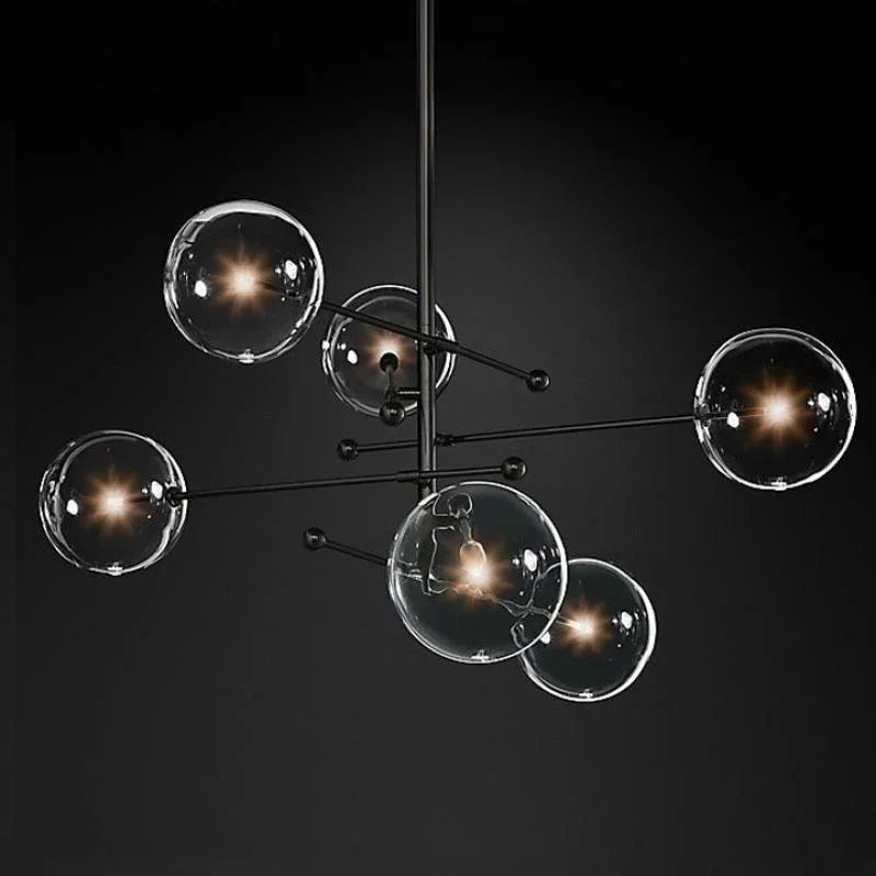noordse glazen bol kroonluchter voor decoratieve verlichting